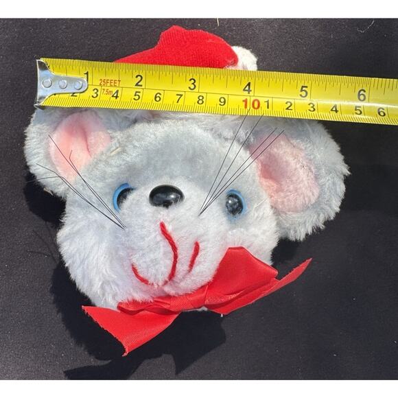 House Of Loyd Mouse Christmas Nostalgia Plush Toy Door Knob Decor Santa Hat - Picture 4 of 7